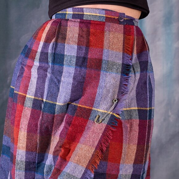 Vintage 60's SEARS BazaarPlaid Skirt - Picture 5 of 10